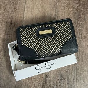 Jessica Simpson black and gold wallet NEW W TAGS